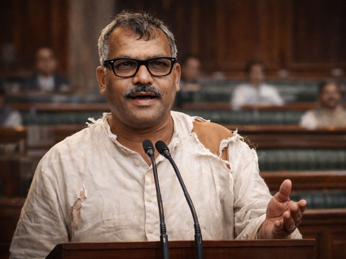 फटे कुर्ते में जननायक कर्पूरी ठाकुर, बिहार के पूर्व मुख्यमंत्री