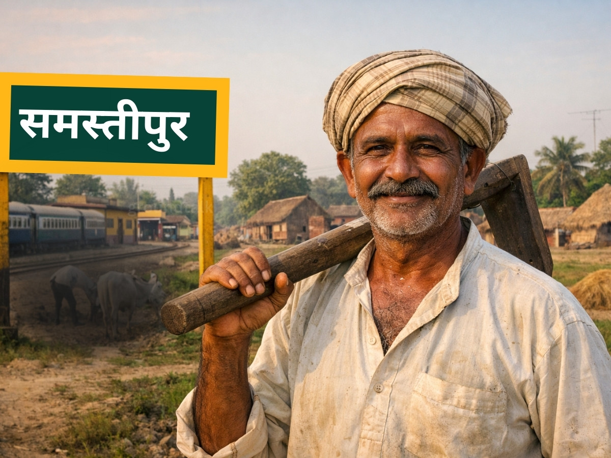 समस्तीपुर के किसान राम लगन बाबू देसी बीजों को सहेजते हुए, मर्चा चावल और पारंपरिक खेती के प्रतीक